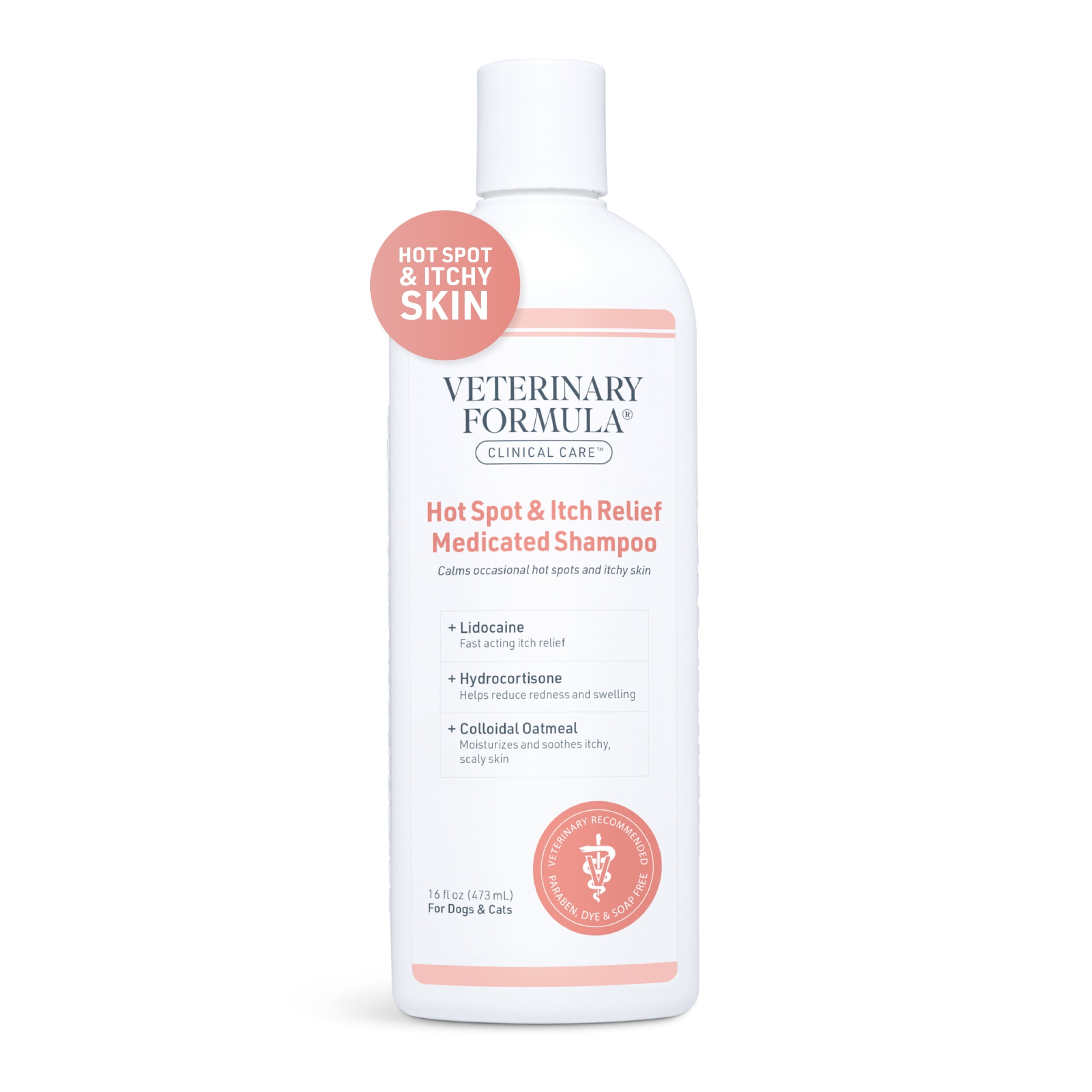 Walmart Coupons of Veterinary Formula Clinical Care Hot Spot and Itch Relief Medicated Shampoo for Dogs and Cats, 16 oz