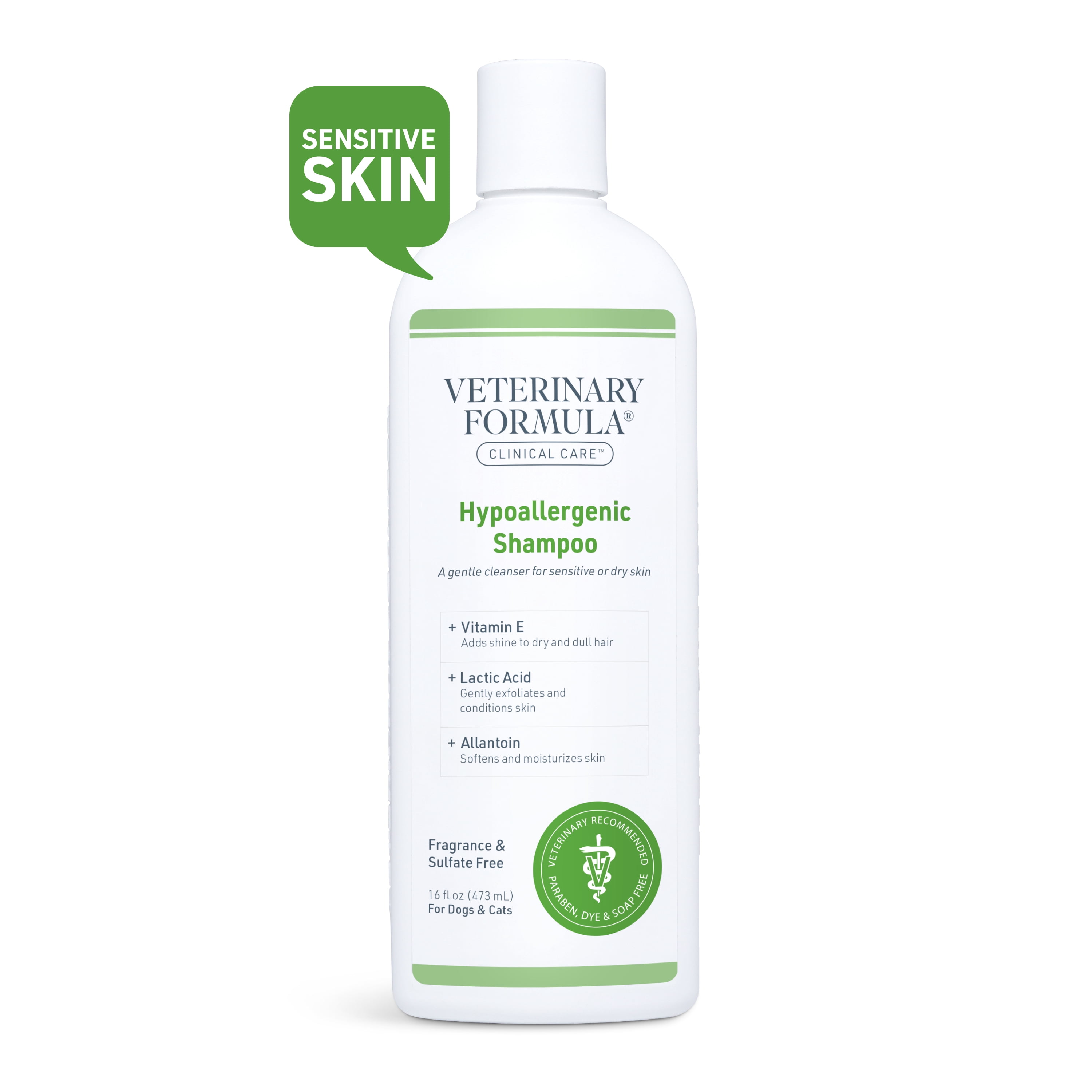 Veterinary Formula Clinical Care Hypoallergenic Shampoo for Dogs and Cats, 16 oz.