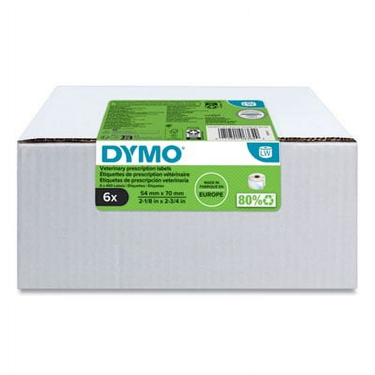 Veterinary Prescription Labels for LabelWriter Label Printers, 2.75 x 2.12, Black/White, 400 Labels/Roll, 6 Rolls/Pack Veterinary Prescription Labels for LabelWriter Label Printers, 2.75 x 2.12, Black/White, 400 Labels/Roll, 6 Rolls/Pack