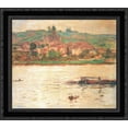 thumbnail image 1 of Vetheuil, Barge on the Seine 20x20 Black Ornate Wood Framed Canvas Art by Monet, Claude, 1 of 2