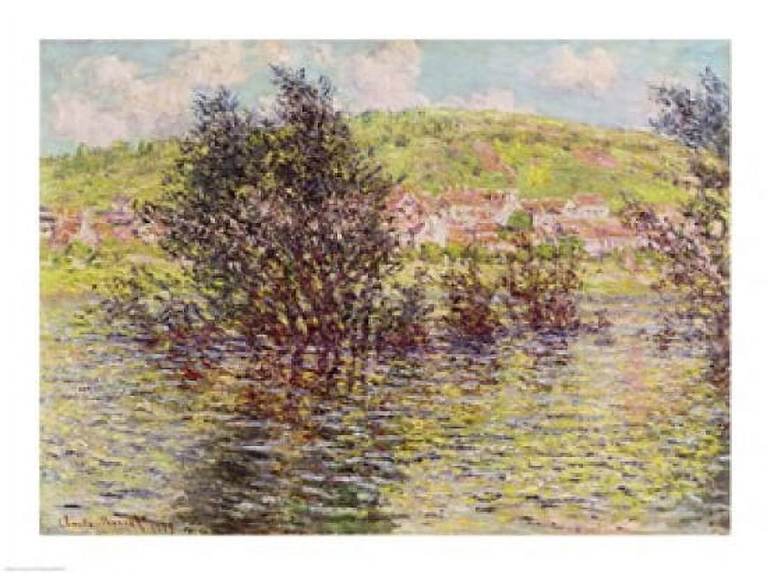 Vetheuil View from Lavacourt 1879 Canvas Art - Claude Monet (24 x 18)
