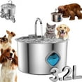 thumbnail image 1 of Vetiflow Dog Bowl, Dog Fresh Water Fountain, 3.2L Stainless Steel Pet Fountain Water Bowl with Four-Layer Filtration, Large Capacity Drinking for Dogs & Cats (1 Water Bowl), 1 of 9