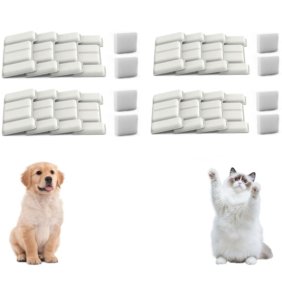 Vetiflow Dog Bowl Filters and Sponge, Suitable for Dogs/Cats (16 Filters + 8 Sponge)