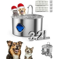 Vetiflow Dog Water Bowl 108oz/3.2L, Indoor Pet Water Fountain for Dogs & Cats, Automatic Drinking Dispenser with Large Capacity & Whisper-Quiet Flow