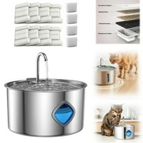 Vetiflow Dog Bowl, Dog Water Fountain, Quad-Purification System with Continuous Circulating Water Flow, Quiet Operation with a Large 3.2-Liter Capacity, Suitable for Dogs/Cats (1 Bowl   Filters 8 4)