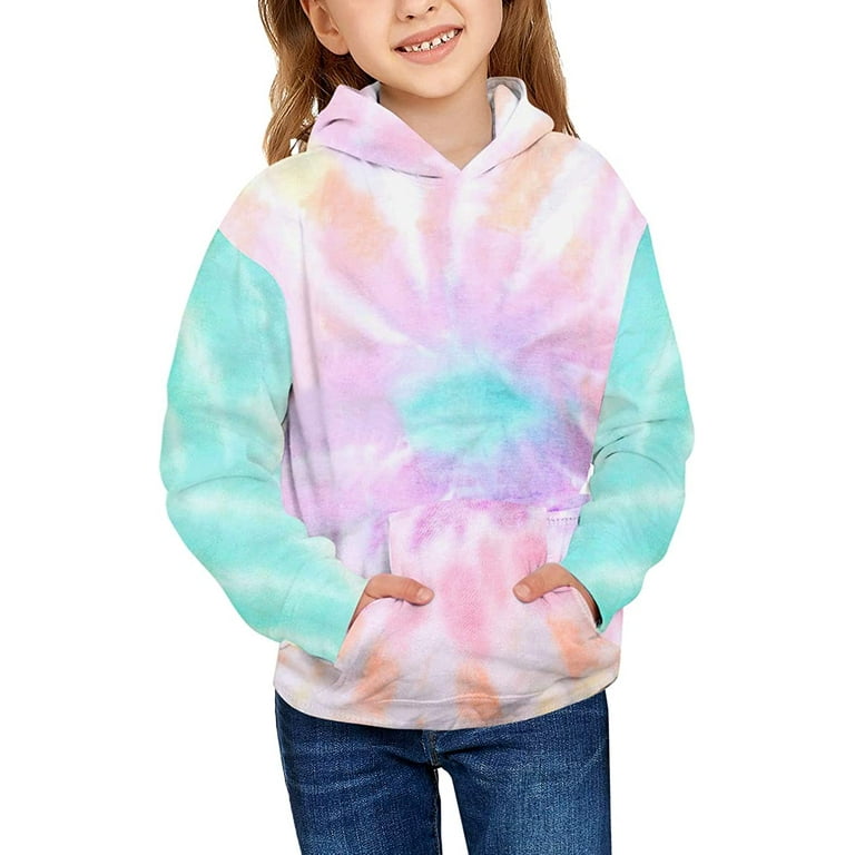 Girls tie dye sweatshirt cheap