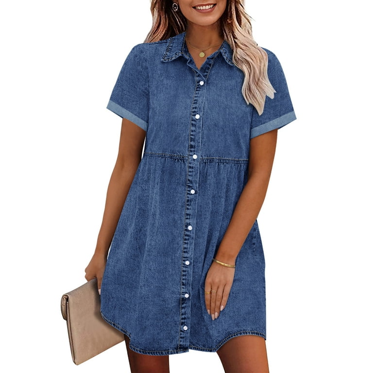 A line jean dress sale