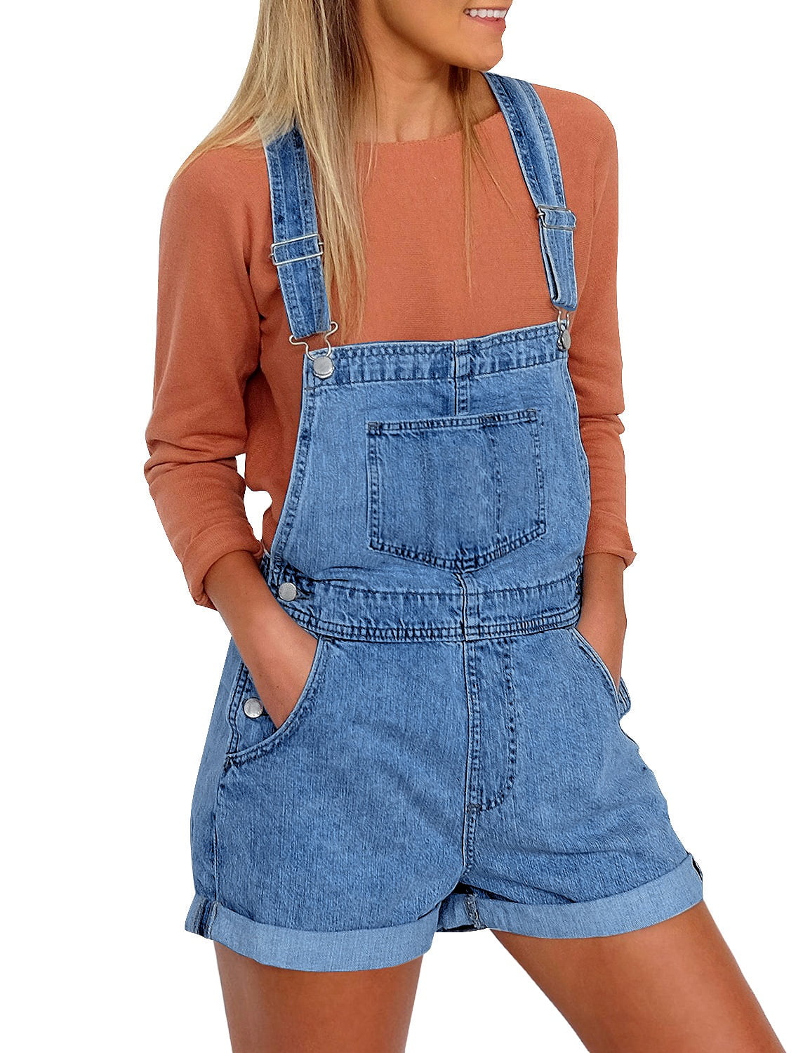 Denim bib hotsell shorts