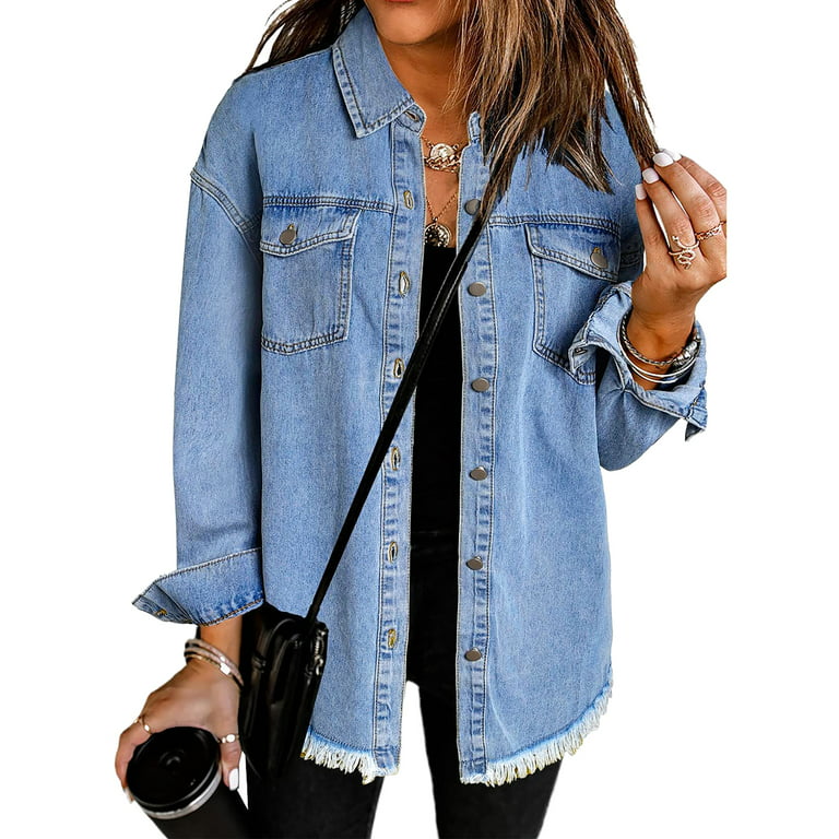  Women's Fall Jacket Oversized Pocket,shirts under 10 dollars  for women,clothes under 10 dollars,non binary stuff,cheap stuff under 3  dollars,bathing suit for women plus size clearance,1 cent items : Clothing,  Shoes 