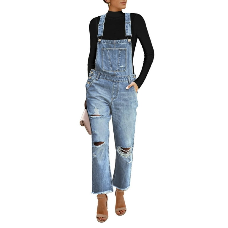 Womens on sale overalls distressed