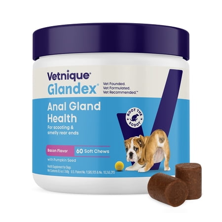 Vetinque Glandex Anal Gland Health Bacon Flavor Soft Chews, 60 count