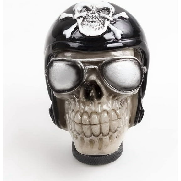 Vetitkima Skull Head Gear Shift Knob Racing Style Stick Grip Lever Shifting Knob for Most Manual Automatic Vehicles Trucks,B