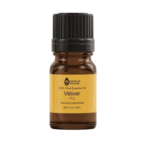 Vetiver Essential Oil CO2 Complete  100% Pure & Undiluted Vetiver Oil for Aromatherapy, Diffuser, Sleep & Relaxation  GoodInNature