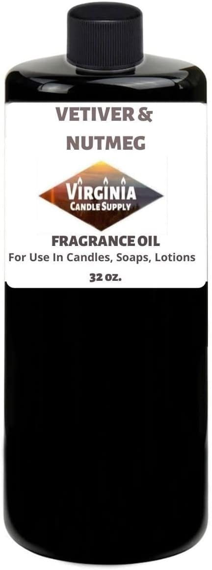 Vetiver & Nutmeg Fragrance Oil Our Version of The Brand Name 32 oz Bottle for Candle Making, Soap Making, Tart Making, Room Sprays, Lotions, Car Fresheners, Slime, Bath Bombs, Warmers