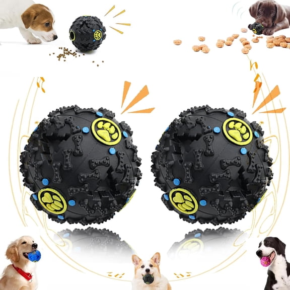 Vetlora Interactive Dog Ball Toy, Giggle Sound Wobble Ball with Treat Dispenser, Textured Chew Design, Squeaky Rolling Dog Toy for Interactive Play & Enrichment