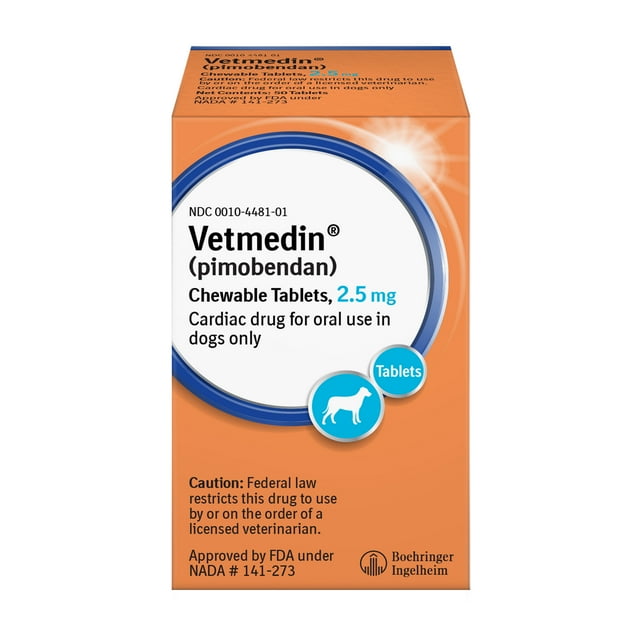 Vetmedin (Pimobendan) Chewable Tablets for Dogs, 2.5 mg - Walmart.com