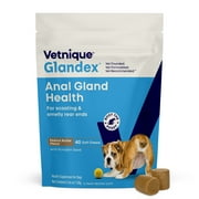 Vetnique Labs Glandex Digestive Health Anal Soft Chews for Dogs, Peanut Butter Flavored, 40 Count