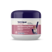 Vetnique Labs OticBliss Ear Cleaning & Deodorizing Wipes for Cats & Dogs, 50 count