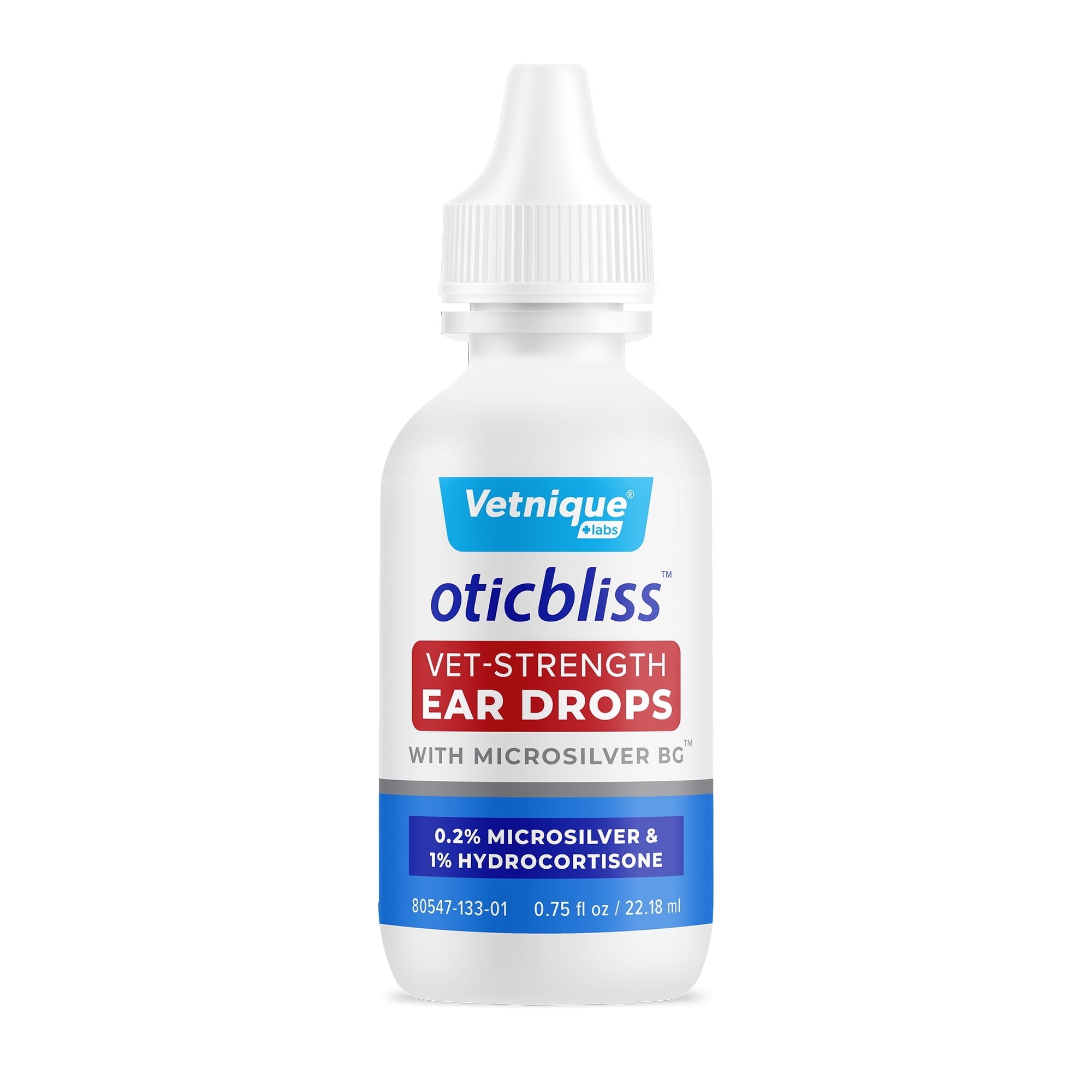 Vetnique Labs Oticbliss MicroSilver Ear Drops for Dogs Cats oz