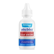 Vetnique Labs Oticbliss Vet Strength Ear Drops, for Dogs & Cats, 0.75 oz