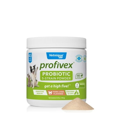 Vetnique Labs Profivex Clinical Strength Probiotic Powder Supplement for Dogs & Cats, 4.25 oz.