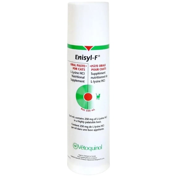 Vetoquinol Enisyl-F Oral Paste: L-Lysine Supplement for Cats - Tuna Flavor, 3.5oz (100mL) Pump