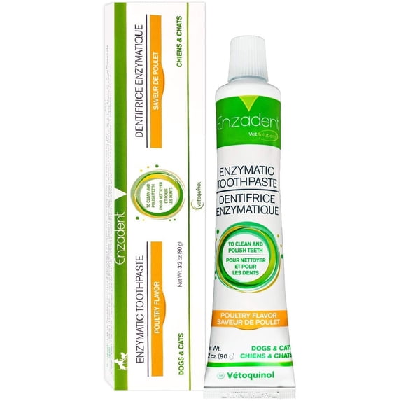 Vetoquinol Enzadent Enzymatic Poultry-Flavored Toothpaste for Dogs & Cats, 90g