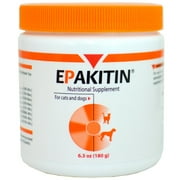 Vetoquinol Epakitin Chitosin-Based Phosphate Binder for Cats & Dogs   Renal Support Supplement Powder - 180g