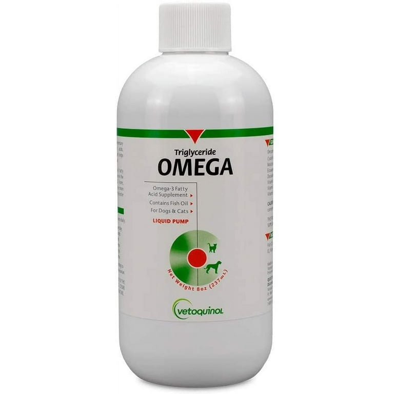 Vetoquinol Triglyceride Omega Liquid Dog Cat Supplement 8oz