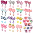 thumbnail image 1 of 14 Pairs Girls Clip on Earrings Pretend Princess Play Earrings Jewelry Set, 1 of 7