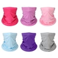 thumbnail image 1 of Vetpw 6 Pack Summer UV Protection Cooling Neck Gaiter Face Clothing Neck Gaiter Mask Scarf Sunscreen Breathable Bandana for Women Men, 1 of 8