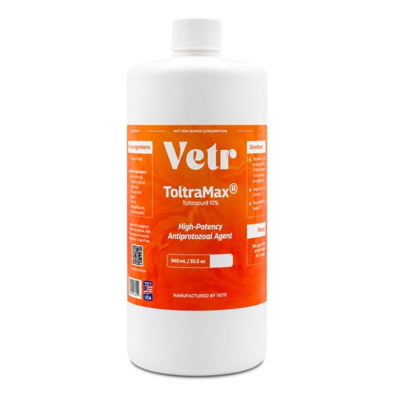 Vetr Toltramax 10% Oral Solution for Horses, Dogs and Cats, Chicken Flavor, Easy-to-Administer, 960 ml