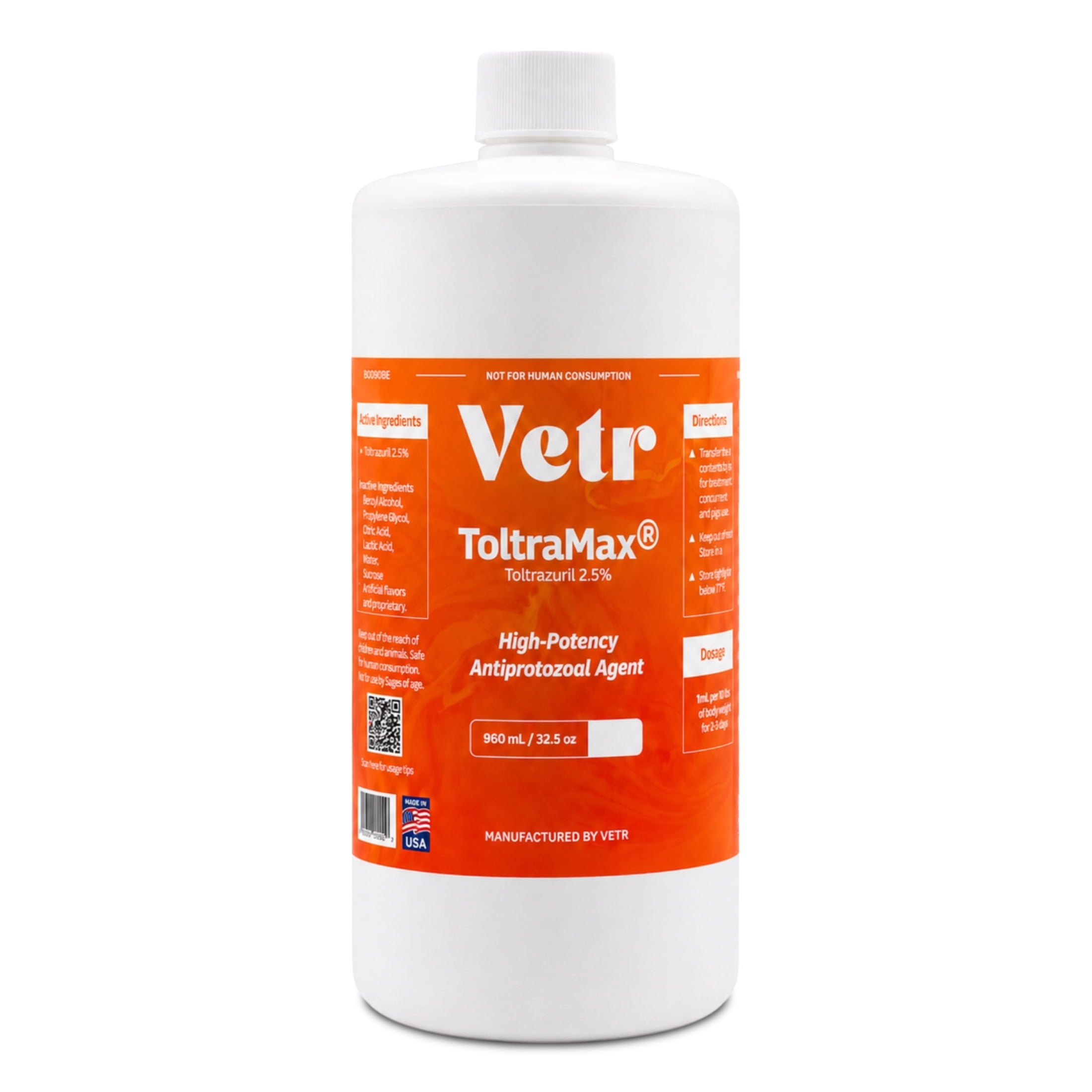 Vetr Toltramax 2.5% Oral Solution for Horses, Dogs & Cats, Easy-to ...