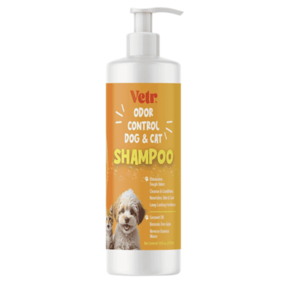 Vetr Pet Odor Control Shampoo, 16 oz - Fresh & Clean Scent, All Natural, Nourishes Skin & Coat