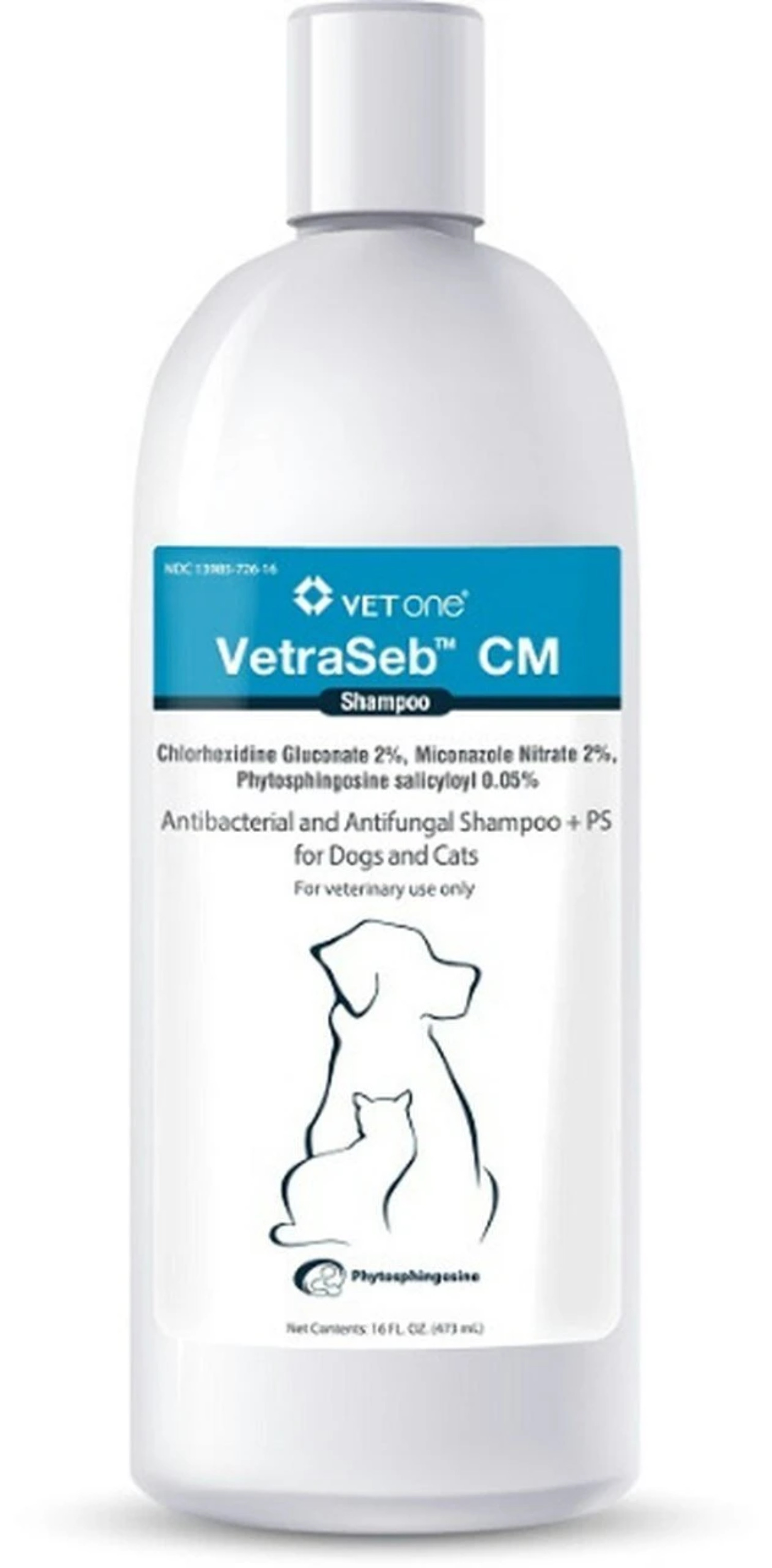 VetraSeb CM 2 + PS Antibacterial Antifungal Shampoo Dogs Cats Horses