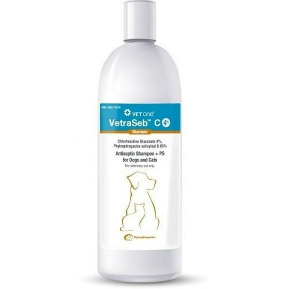 Vetraseb C Chlorhexidine 4% Antiseptic Shampoo + PS Cat & Dog 16 oz