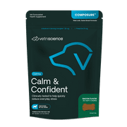 VetriScience Calm & Confident Anxiety Supplement Chew for Dogs, Bacon Flavor, 30 Count Bag