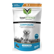 VetriScience Composure for Anxiety, Dogs Peanut Butter Flavor Chews, 120 Count