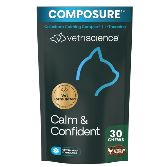 VetriScience Calm & Confident Chews for Cats, Chicken, 30 Count