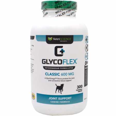 VetriScience GlycoFlex Classic Hip & Joint Care Supplement for Dogs 600 mg, 300 Capsules