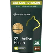 VetriScience 27+ Active Health Chews for Cats, Fish, 30 Count
