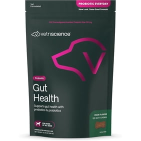 VetriScience Everyday Gut Health Chews for Dogs, Duck, 120 Count