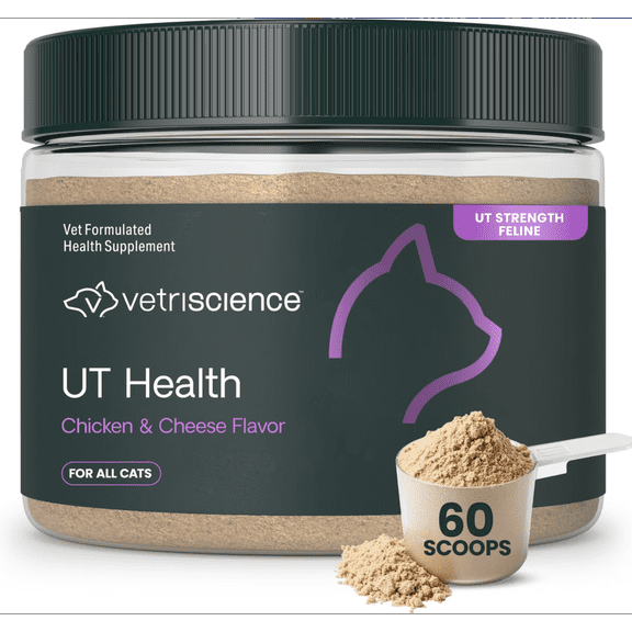 VetriScience UT Health Chicken & Cheese Flavored Powder Bladder & Urinary Tract Supplement for Cats, 2.75 oz