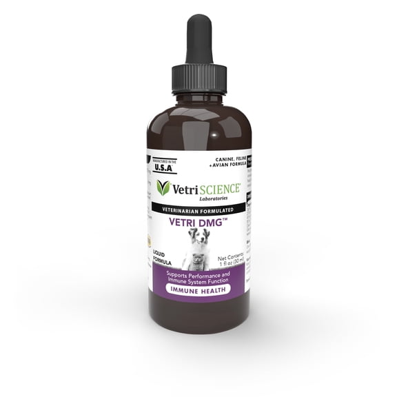VetriScience Vetri-DMG Immune Health Dog, Cat & Bird Liquid Formula, 28-mL