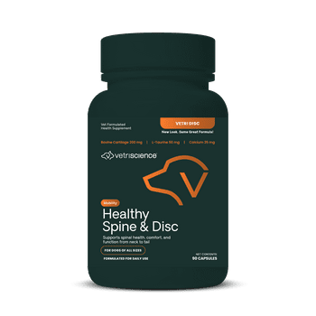 VetriScience Healthy Spine & Disc Bone Health Calcium Capsules for Dog, Unflavored 90 Count Bottle