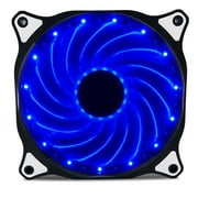 Vetroo 120mm Blue 15-LEDs Cooling Fan for Computer PC Cases, CPU Coolers and Radiators