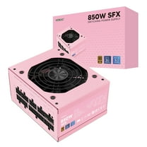 Vetroo 850W SFX Power Supply ATX 3.1 & PCIE 5.1 Ready, 80 Plus Gold Certificate Fully Modular, 90mm FDB Fan for Low-Noise Operation, SFX-to-ATX Bracket, 10-Year Warranty - Pink