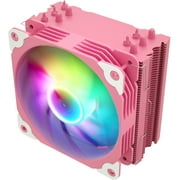 Vetroo V5 CPU Cooler Computer PC Heatsink w/ 5 Heatpipes 120mm PWM & ARGB Fan for LGA 1700 1200 1150 AMD AM4 AM3-Pink