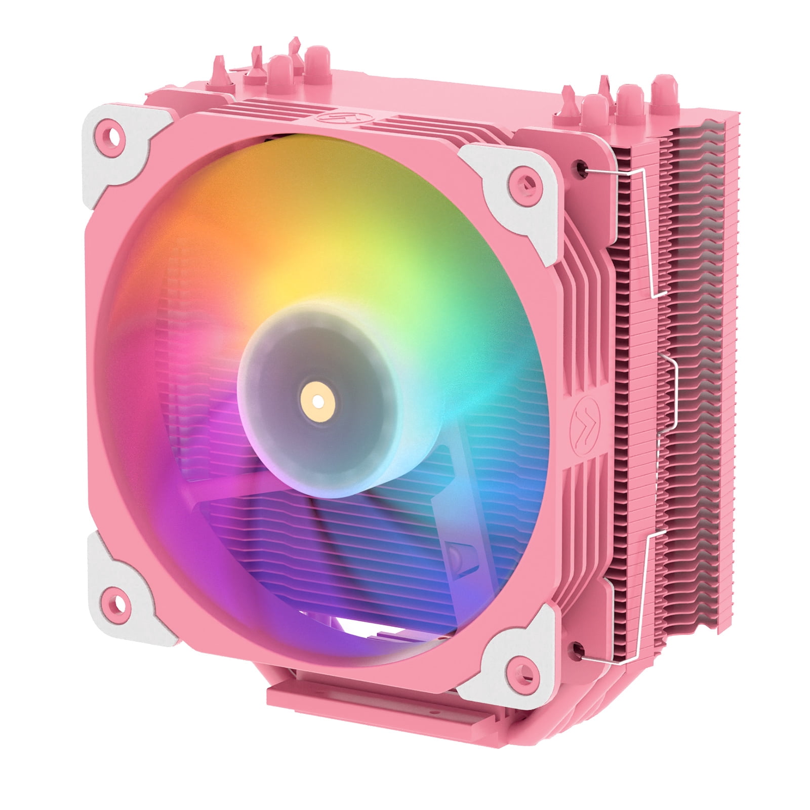 Vetroo V5 Pink CPU Air Cooler w/ 5 Heat Pipes 120mm PWM Processor Cooler for Intel LGA 1851/1700/1200/115X AMD Ryzen AM5 & AM4 w/Addressable RGB Lighting Sync