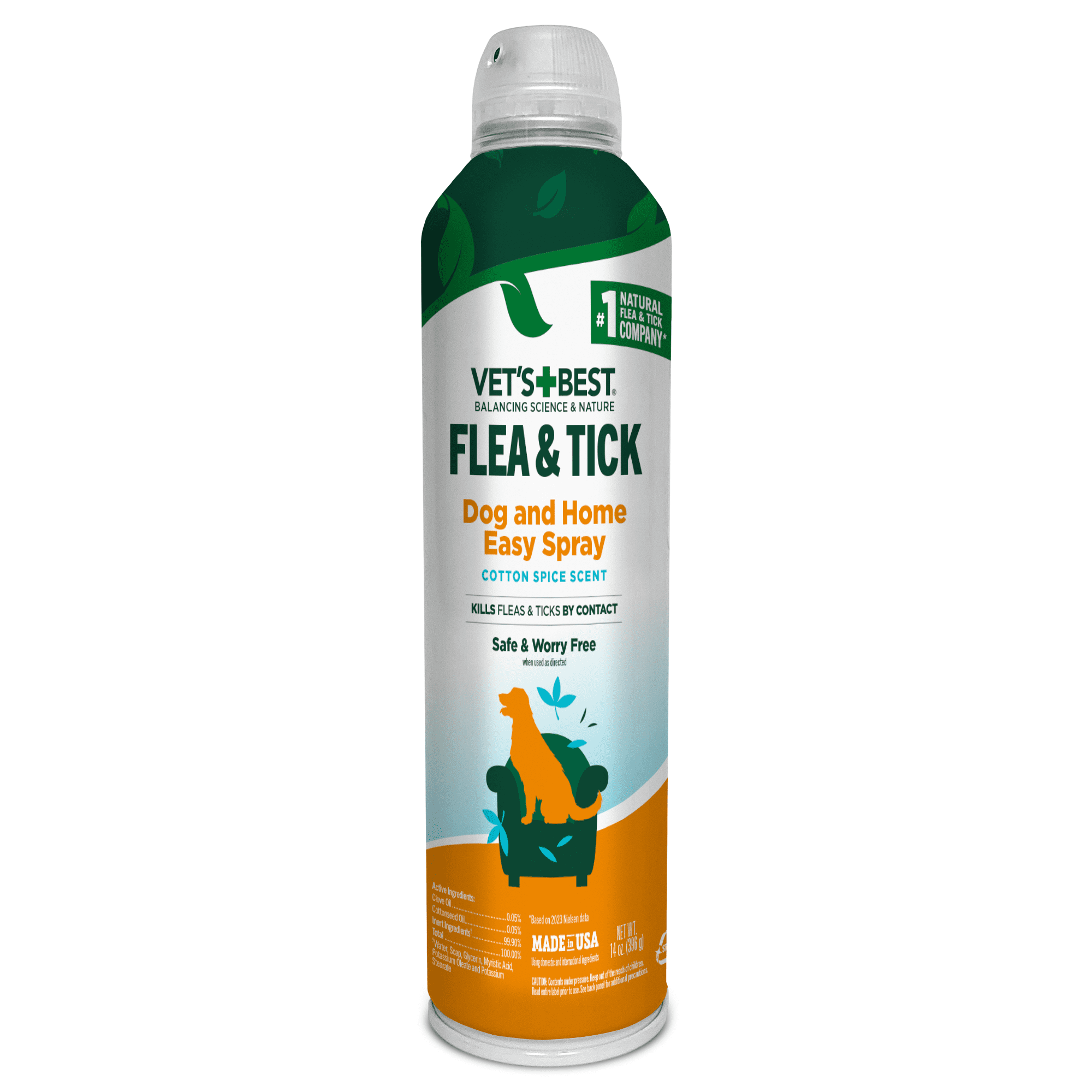 Vet's Best Flea and Tick Easy Spray for Home and Dog - 14 oz.
